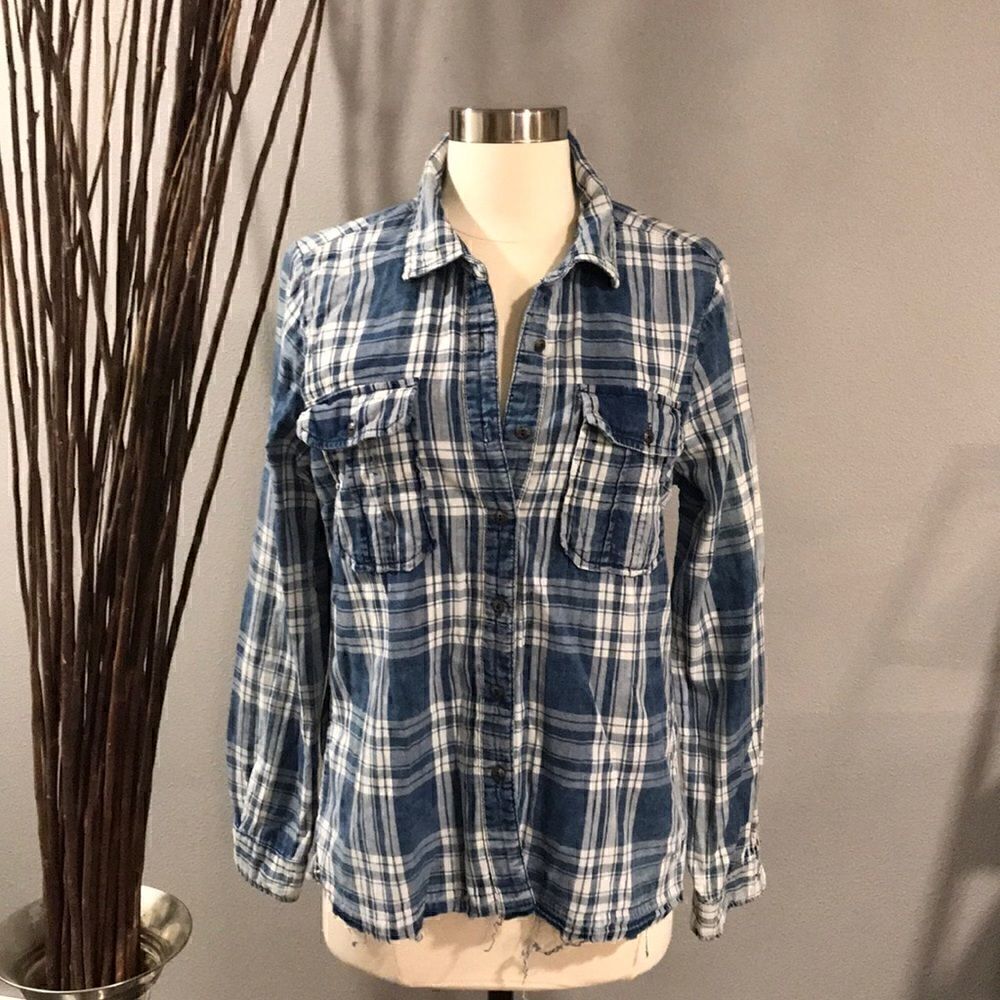 BlankNYC plaid button down shirt